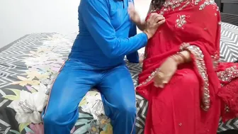Neighbor Milf In Red Saree Fucking Her Bestie's Son Home