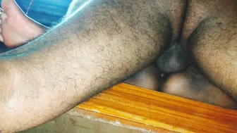 Boss Pressing His Maids Big Tits Making Her Drip All Over Him