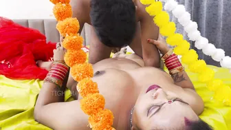 Newly Married Aunty Losing Her Virginity On First Night Together