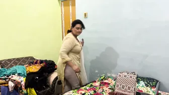Village Wife Bent Over While Cleaning The Bedroom For A Quickie