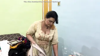 Village Wife Bent Over While Cleaning The Bedroom For A Quickie