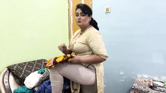 Village Wife Bent Over While Cleaning The Bedroom For A Quickie