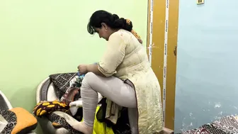 Village Wife Bent Over While Cleaning The Bedroom For A Quickie