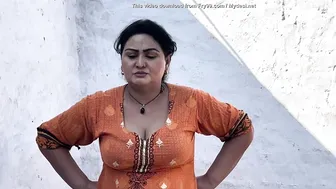 Pakistani Bhabhi Working Hard In Village Showing Curves In Tight Dress