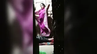 Desi Aunty Changing Saree Caught On Hidden Camera By Neighbor Guy