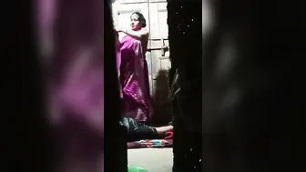 Desi Aunty Changing Saree Caught On Hidden Camera By Neighbor Guy