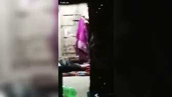 Desi Aunty Changing Saree Caught On Hidden Camera By Neighbor Guy