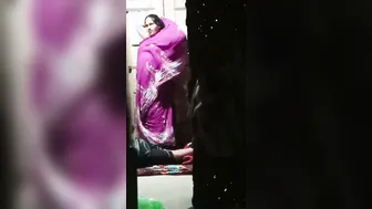 Desi Aunty Changing Saree Caught On Hidden Camera By Neighbor Guy