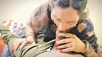 Aunty Stroking Neighbors Thick Cock Before Sucking It Deep