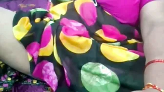 Slutty Aunty Stripping Her Saree Showing Everything For Him