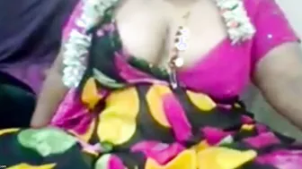 Slutty Aunty Stripping Her Saree Showing Everything For Him