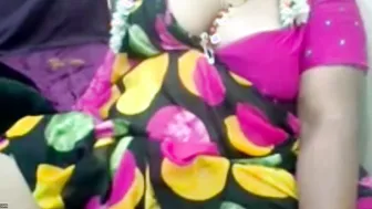 Slutty Aunty Stripping Her Saree Showing Everything For Him