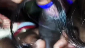 Married Woman Blue Lipstick Sucking And Riding Husband Wildly