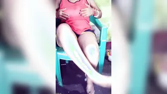 Busty Indian Wife Spreading Legs Showing Off Her Juicy Pussy