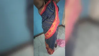 Tamil Aunty Teasing Me In Wet Saree While Washing Her Clothes