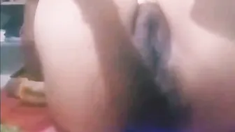 Lonely Housewife Playing With Thick Dildo On Bedroom Floor