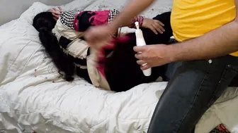 Massaging Her Bare Back Before Sliding Deep Inside Her Pussy