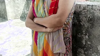 Neighbor Aunty Seduced On Terrace Getting Pounded Hard At Home