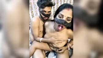 Young Boy Kissing And Groping His Horny Aunty On The Couch Hard