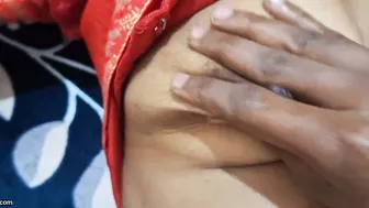 Village Aunty Wanting Me To Squeeze Her Tits In Red Blouse