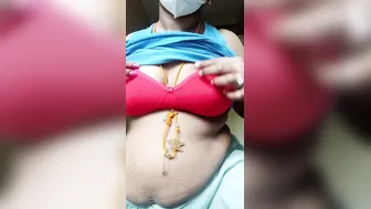 Busty Desi Aunty Spreading Wide Showing Off Her Dripping Pussy