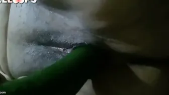 Village Aunty Fucking Her Wet Pussy With A Fresh Thick Cucumber
