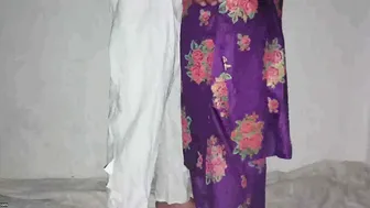 Making Aunty Stand Up Straight While Drilling Her From Behind
