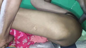 Lifting Her Nightie Revealing Pink Pussy Before Pounding Aunty Hard