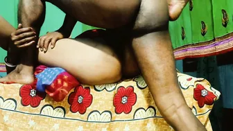 Village Aunty Giving Stepson Blowjob Then Riding Him Moaning