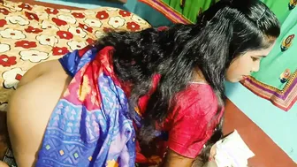 Village Aunty Giving Stepson Blowjob Then Riding Him Moaning