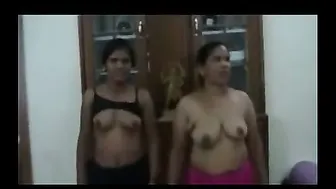 Three Hot South Indian Aunties Sharing One Lucky Guy Together