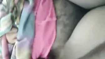 Saree Clad Aunty Lifting It Up Revealing Pussy And Big Boobs