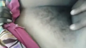 Saree Clad Aunty Lifting It Up Revealing Pussy And Big Boobs