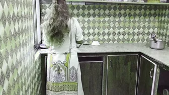 Married Woman Bent Over Kitchen Counter Taking It From Behind