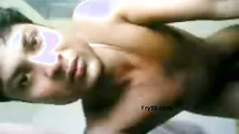 Young Guy Drinking From Her Breasts Before Fucking Aunty