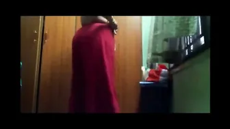 Telugu Mature Aunty Getting Dressed After Taking Hot Shower