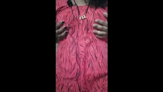 Horny Desi Aunty Squeezing Her Huge Boobs Moaning In Hindi Audio