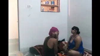 Mature Aunty Seducing Young Neighbor Boy In Her Bedroom