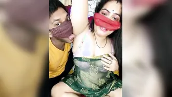 Kissing Her Neck Licking Armpits And Squeezing Aunty Tits
