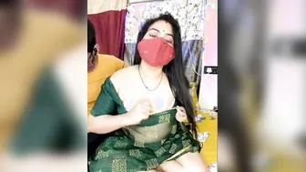Kissing Her Neck Licking Armpits And Squeezing Aunty Tits