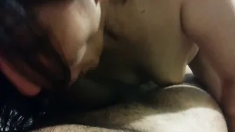 Aunty Getting On Her Knees And Sucking My Cock Until I Finish