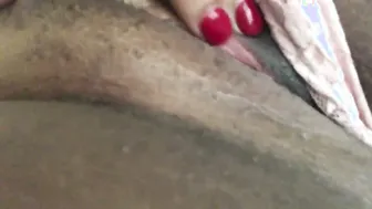 Curvy Aunty Spreading Wide And Showing Her Wet Pussy Closeup