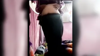 Mature Desi Wife Stripping Naked Showing Off Her Massive Ass Solo