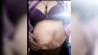Mature Desi Wife Stripping Naked Showing Off Her Massive Ass Solo