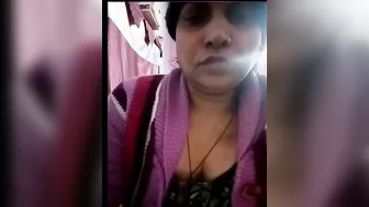 Mature Desi Wife Stripping Naked Showing Off Her Massive Ass Solo