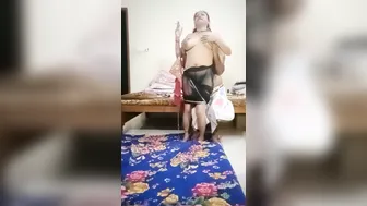 Smoking Aunty Getting Drunk And Wild With Her Man At Night