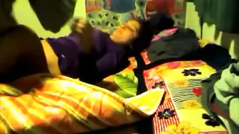 Lonely Aunty Getting Her Pussy Drilled Late Night In Bedroom