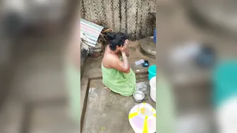 Wet Indian Aunty Playing With Herself Recording In The Bathroom