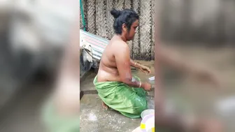 Wet Indian Aunty Playing With Herself Recording In The Bathroom