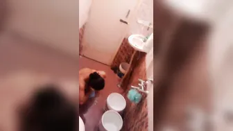 Spying On My Neighbor Aunty Taking Shower Through Bathroom Window